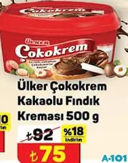 ÜLKER ÇOKOKREM KAKAOLU FINDIK KREMASI 500 G